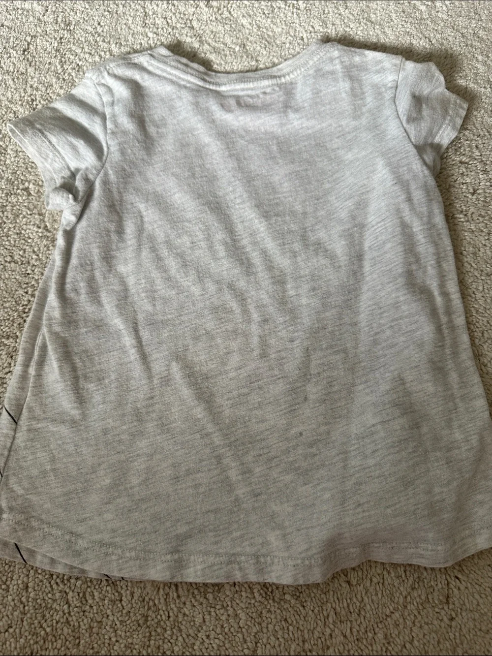 Disney Girls Pink and Light Gray Princess Short Sleeve Pajama Tops - 2 Pack